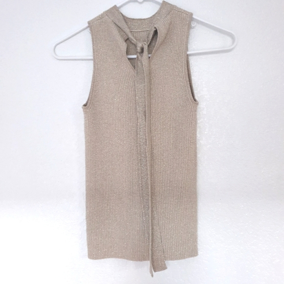 Anthropologie ett twa gold turtleneck sleeveless size S - Picture 2 of 8